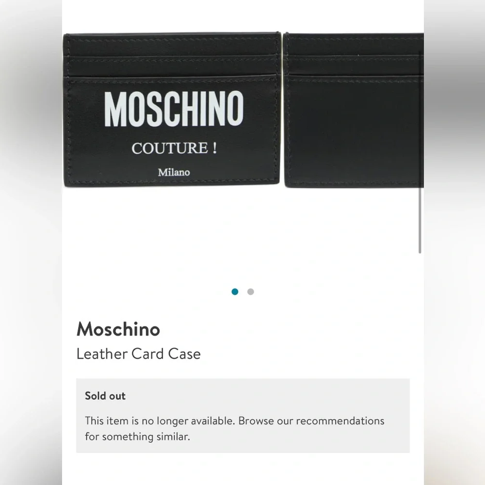 MOSCHINO Leather Card Case